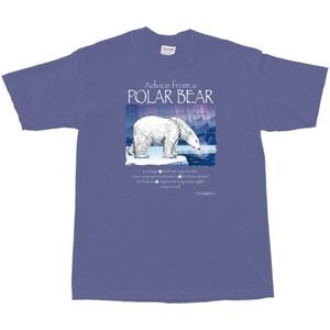 Advice from Polar Bear YOUTH Size Blue T-Shirt NWT